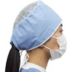 McKesson Surgical Cap - Blue, Disposable Scrub Cap with Tie Closure, O.R. Head Covering for Surgeons - One Size Fits Most, 600 Count