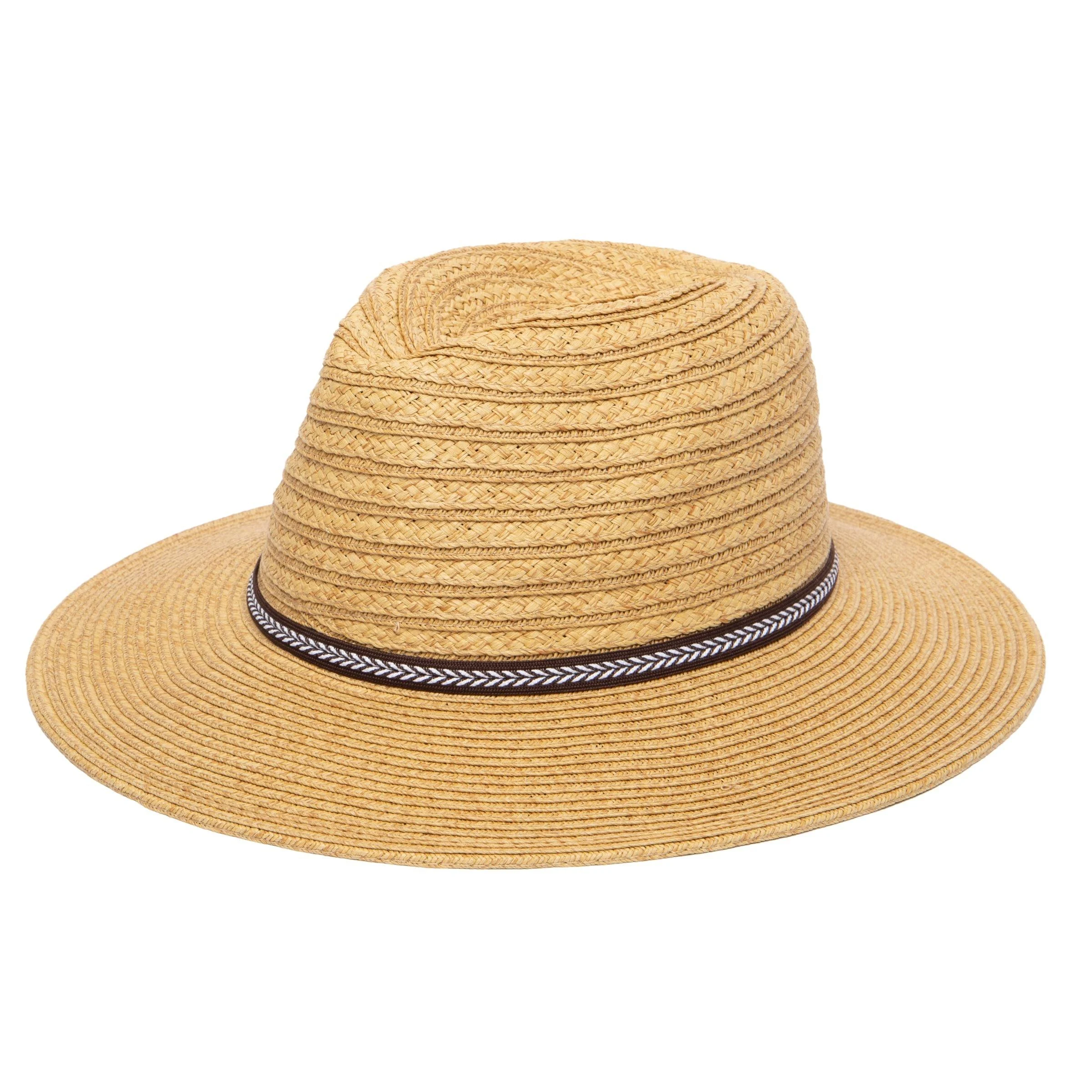 San Diego Hat Company Men's Ultrabriad Panama With Jacquard Trim