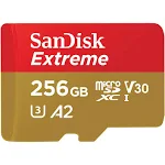 SanDisk Extreme 256GB microSDXC UHS-I Memory Card