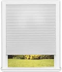 Redi Shade No Tools Easy Lift Trim-at-Home Cordless Pleated Light Filtering Fabric Window Shade White, 30 in x 64 in, (Fits windows 19 in - 30 in)