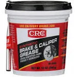 05353 CRC Brake Caliper Synthetic Grease, 12oz, Tub w/ Brush, 2 NLGI, Black