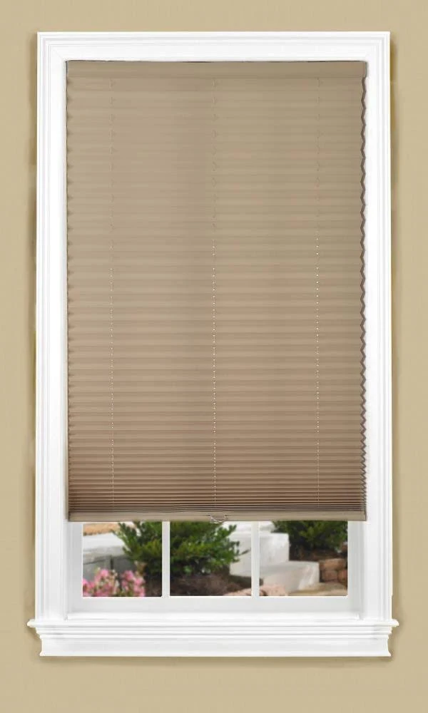 allen + roth 23-in x 72-in Camel Light Filtering Cordless Pleated Shade Lowes.com