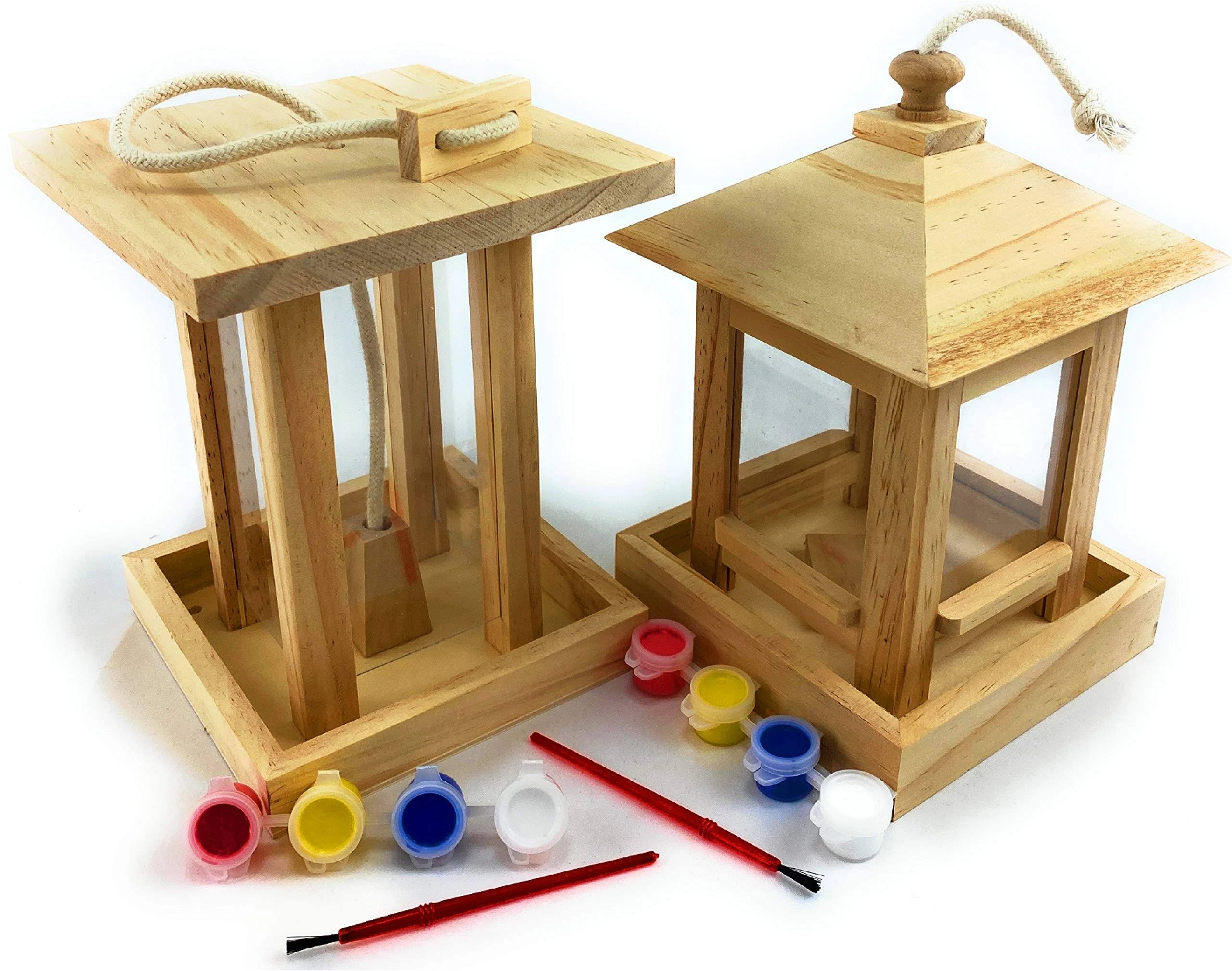 Mtty's Toy Stop Paint Your Own Deluxe Wooden Bird Feeders