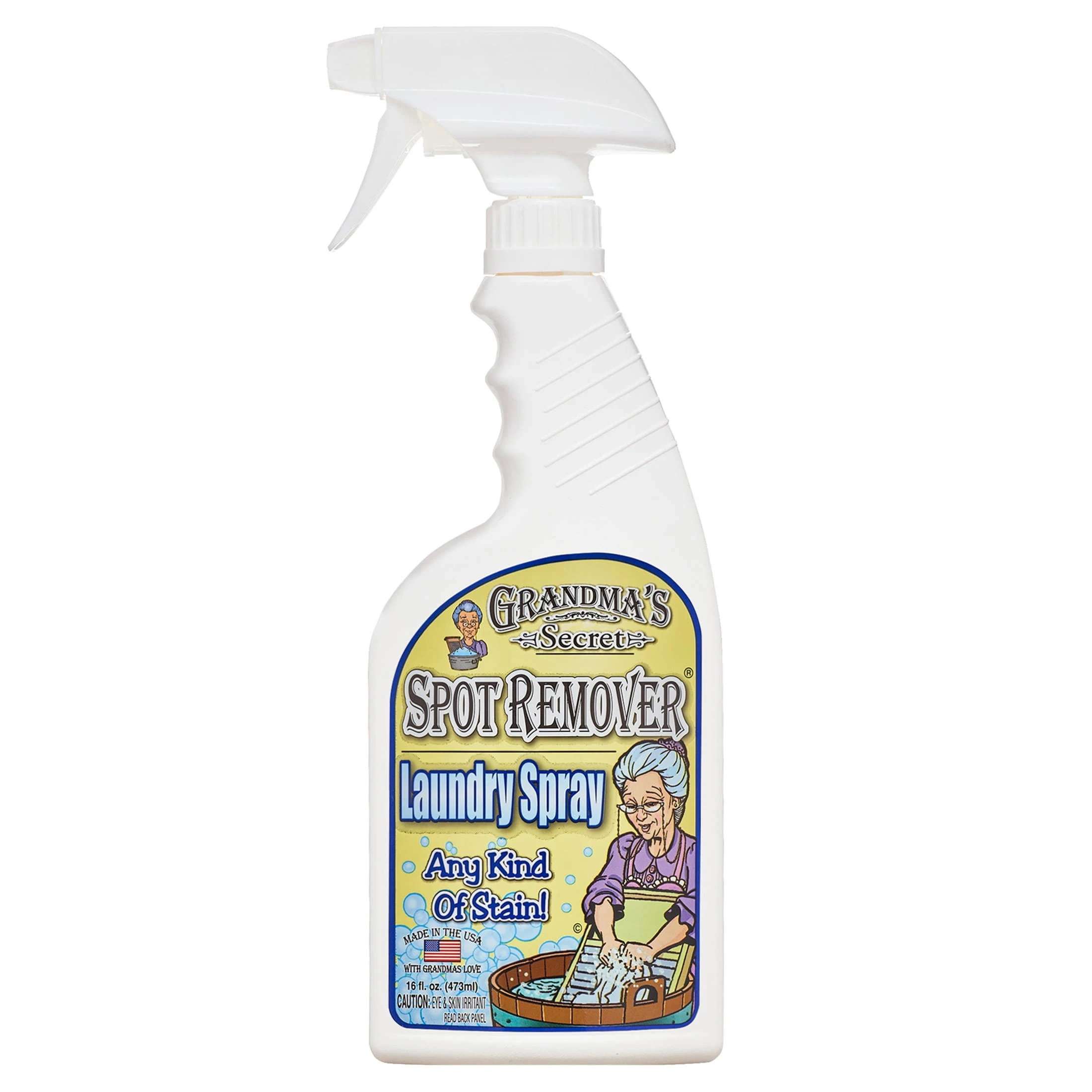 Grandma's Secret Spot Remover Laundry Spray - Chlorine, Bleach and Toxin-Free Fabric Stain Remover for Clothes - Removes Oil, Paint, Blood and Pet Stains - 16 Oz, 2 Pack