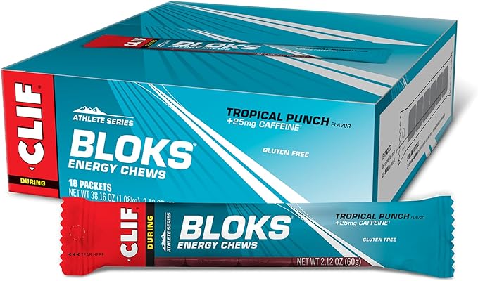 CLIF BLOKS - Energy Chews - Variety Pack - Non-GMO - Plant Based - Fast Fuel for Cycling and Running - Quick Carbohydrates and Electrolytes - 2.12 oz. Packets (12 Count)