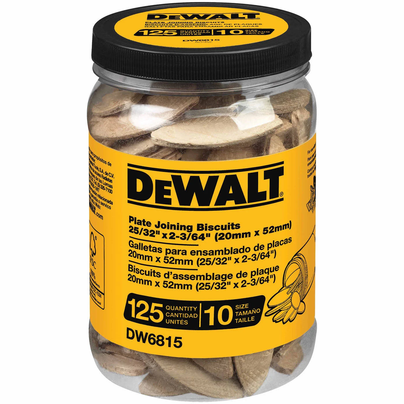 DeWalt DW6815 Tube Biscuits -Size 10