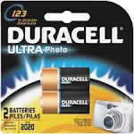 Duracell Batteries, Lithium, 123, 3V, 2 Pack - 2 batteries