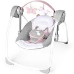 Ingenuity Comfort 2 Go Compact Portable Baby Swing with Music - Cuddle Lamb