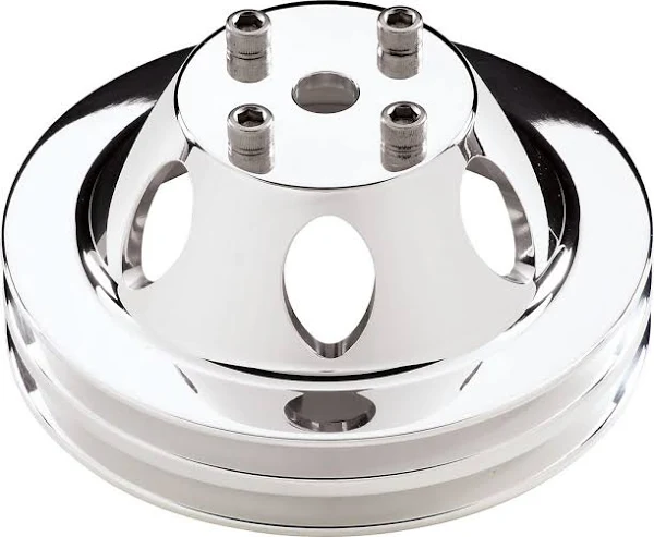 Billet Specialties 78120 Polished 2 Groove Water Pump Pulley for Small/Big Block Chevy