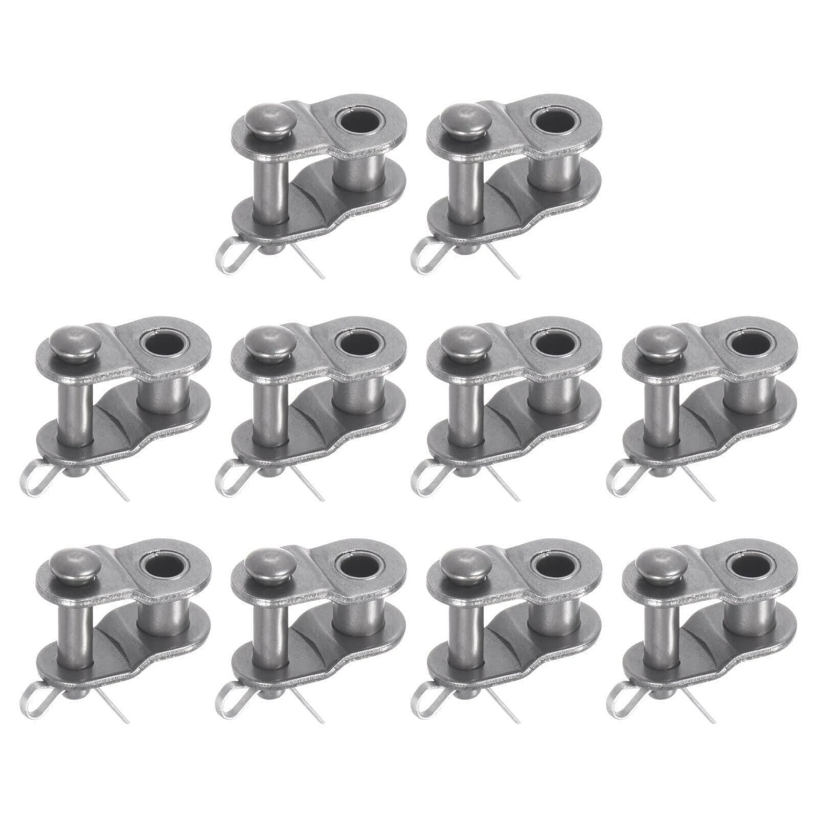 uxcell 10Pcs #25 Chain Offset Half Link Roller, 1/4" Pitch Carbon Steel, Standard Chain End Connector Split Links for 04C Chain