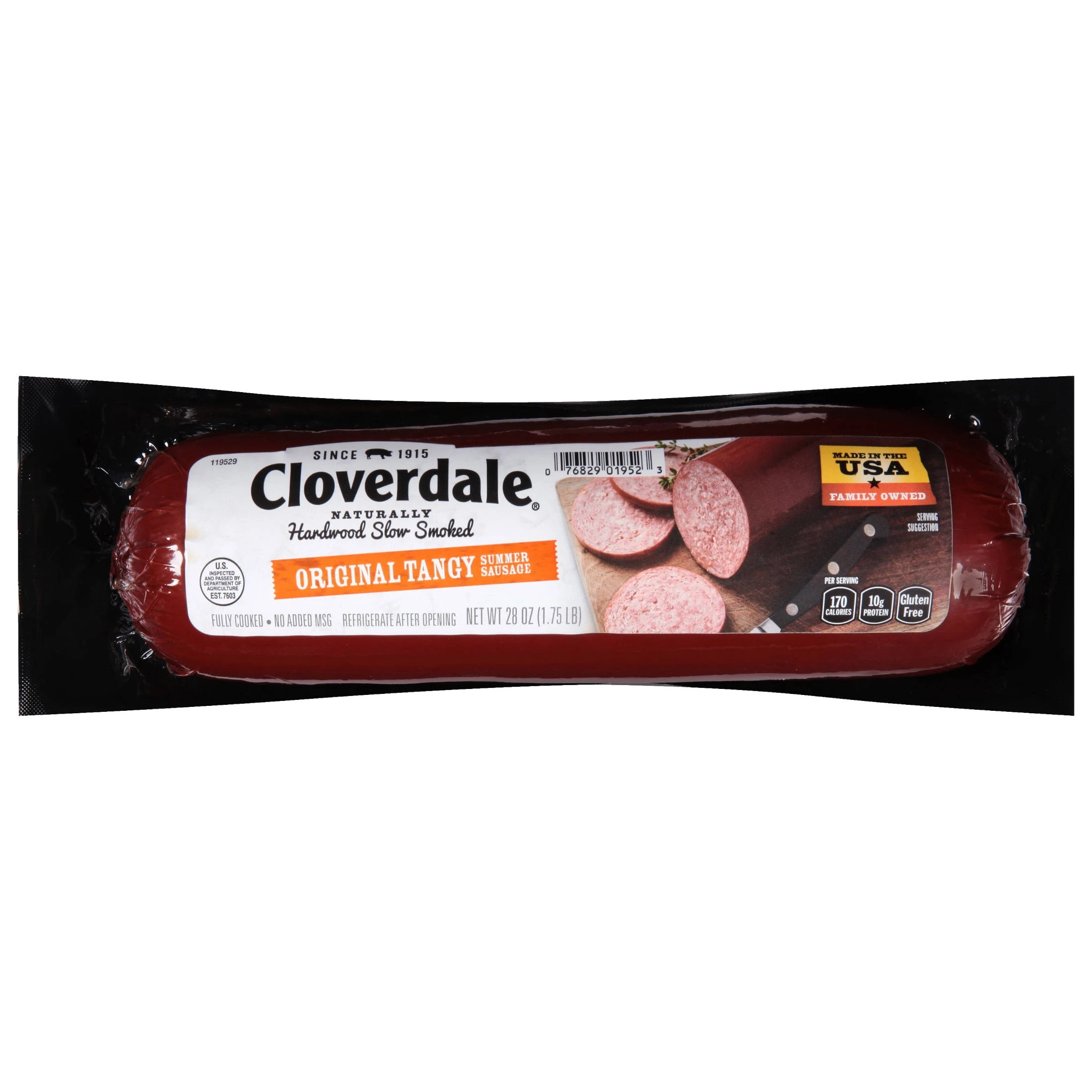 Cloverdale Summer Sausage, Original Tangy - 28 oz