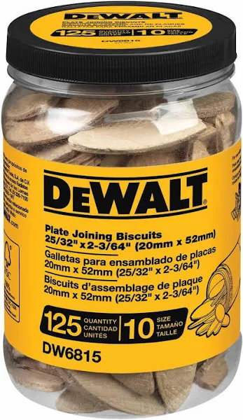 DeWalt DW6815 Size 10 Plate Joining Biscuits (125 Count)