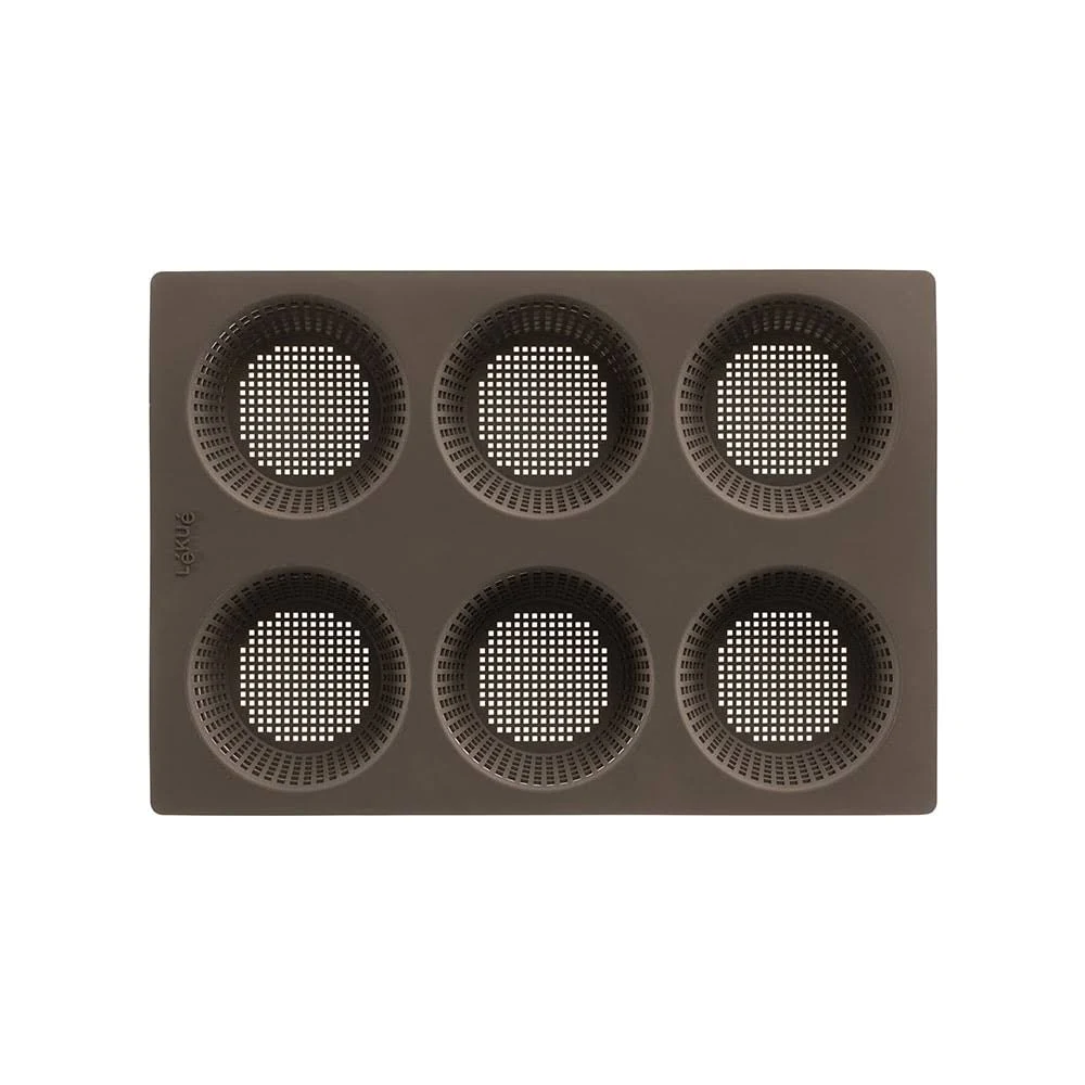 Lekue Silicone Perforated Bread Roll Pan, Brown