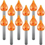 Sosation 12 Pcs Inflatable Torch Fun Torch Inflates for Competition Games Fake Torch Plastic Decorations for Medieval Luau Themed Party Sports Competitions Stage Performance Props, 16 Inches