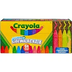 Crayola Ultimate Washable Chalk Collection (64ct), Bulk Sidewalk Chalk, Outdoor Chalk for Kids, Anti-Roll Sticks, Nontoxic, 4+