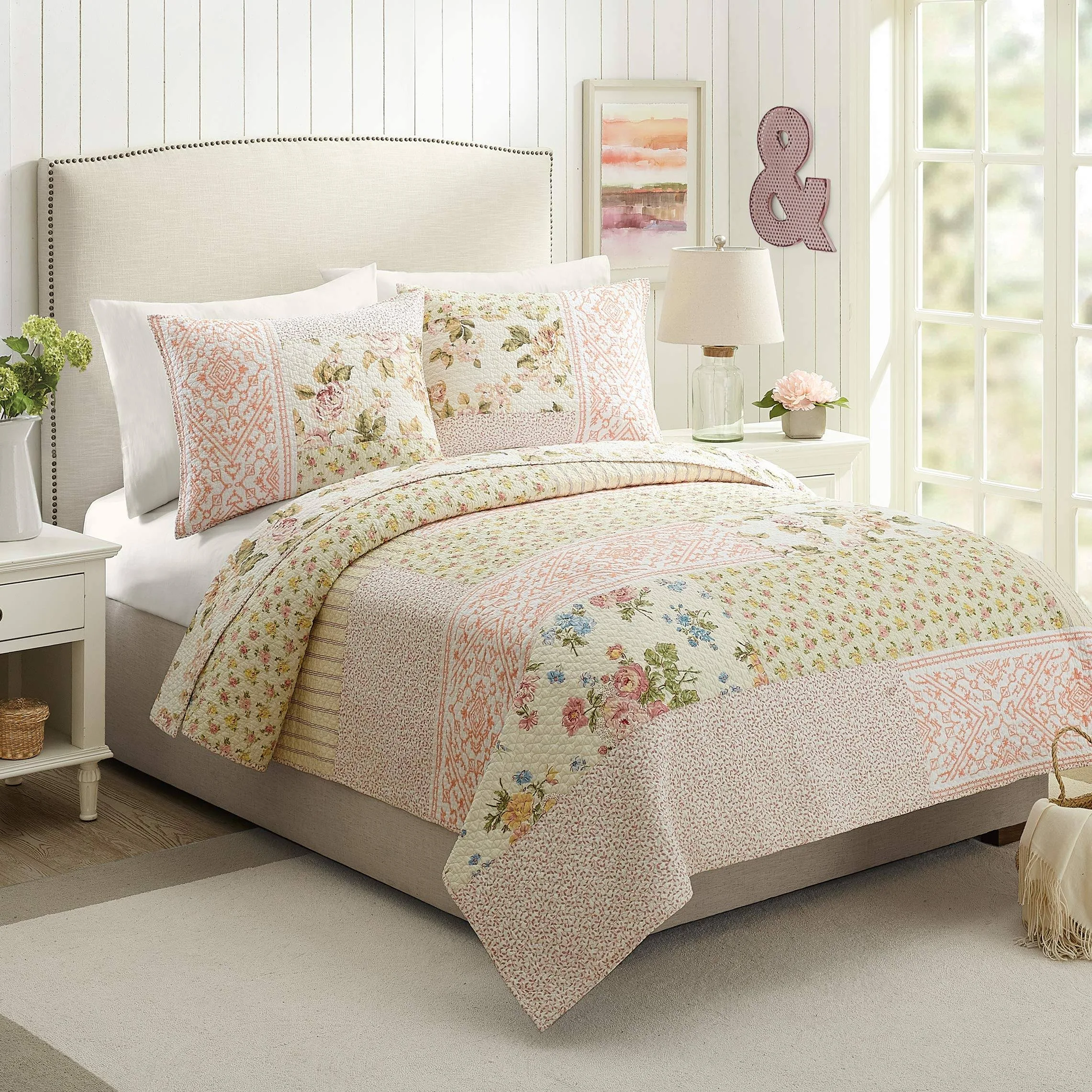 Full/Queen Sweet Blooms Quilt Pink - Mary Jane's Home