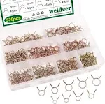 weideer 330Pcs - (9 Sizes) 5-13mm Fuel Line Hose Water Pipe Tubing Spring Clips Clamps Assortment Kit for all kinds of pipes