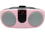 PROSCAN SRCD243 Portable CD Player with AM/FM Radio, Boombox (Pink)