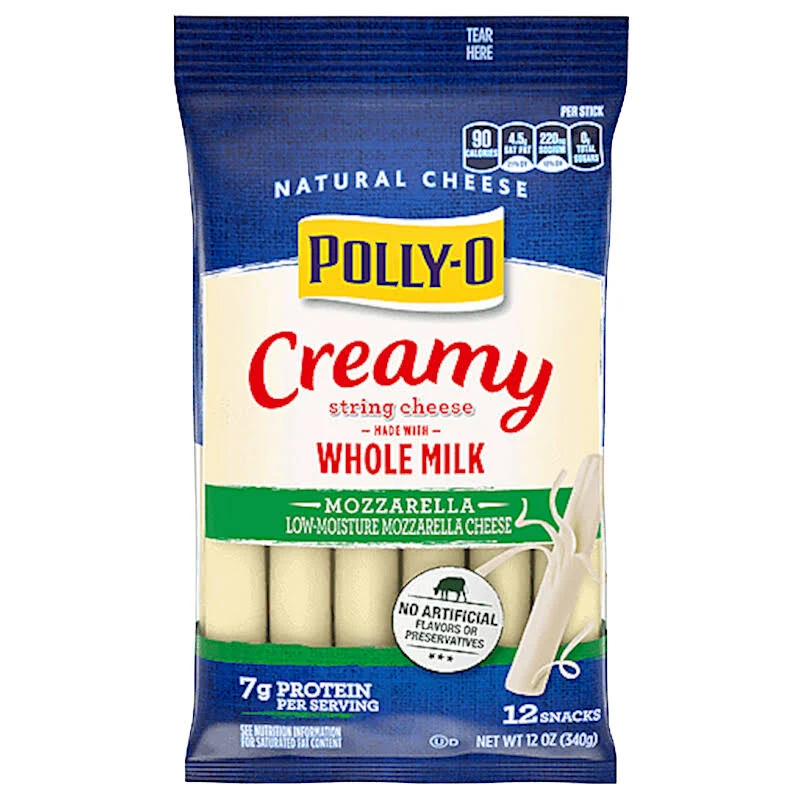 Polly-O String Cheese, Mozzarella - 48 snacks, 48 oz