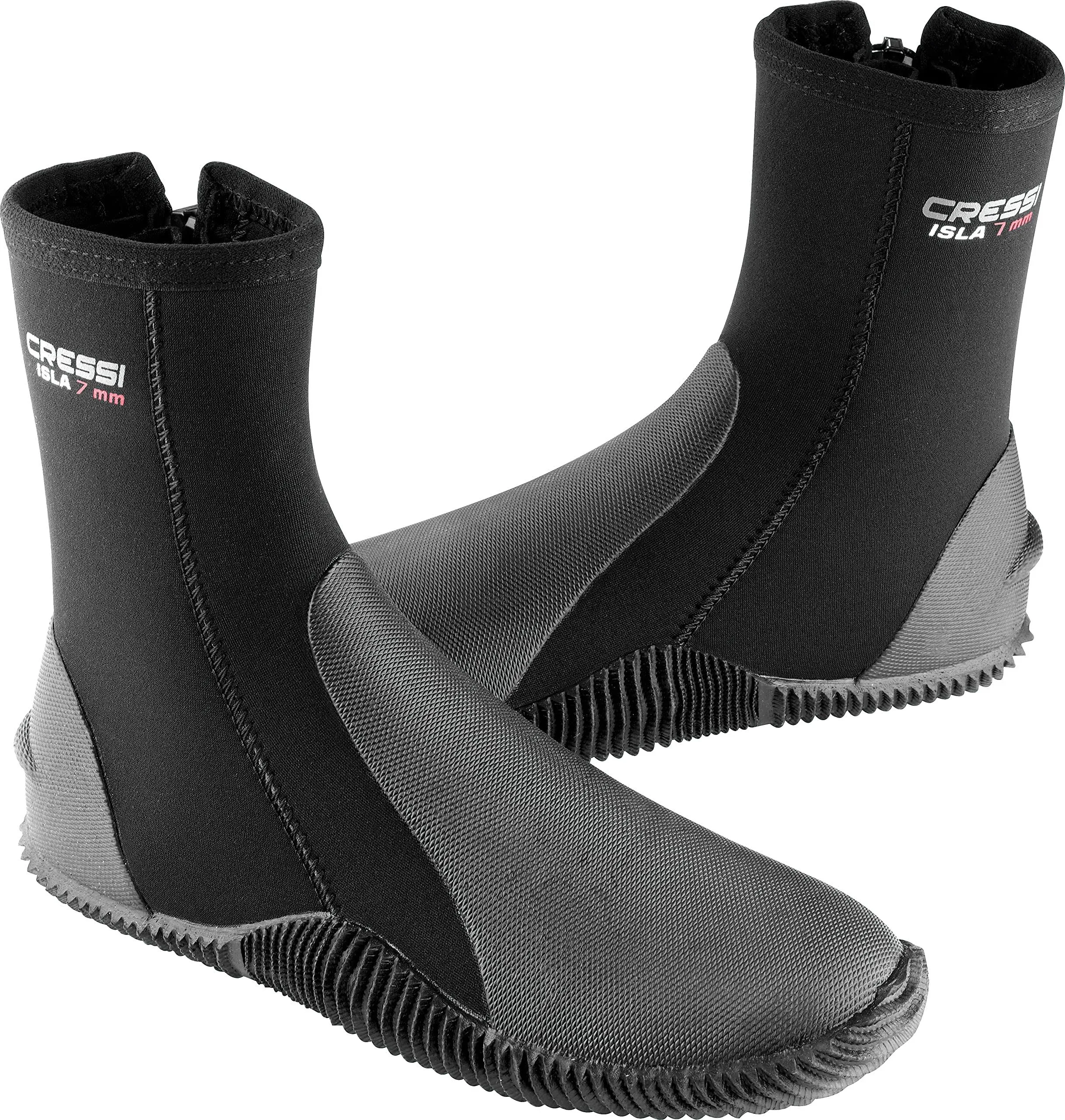 Open Box Cressi 7mm ISLA With Soles Boots, Black/Black, Size: 8