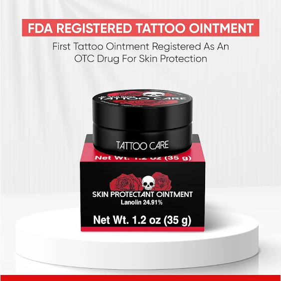 Makra Black Rose – Aftercare & Brightener Ointment - for New & Older Tattoos – Protects and Moisturizes – Enhances Colors, Prevents Fading, Brings Back Shine 1.2 Oz/35g (Pack of 3)