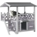 Feral Cat House Outdoor Indoor Kitty Houses with Escape Door for Cats Insulat...