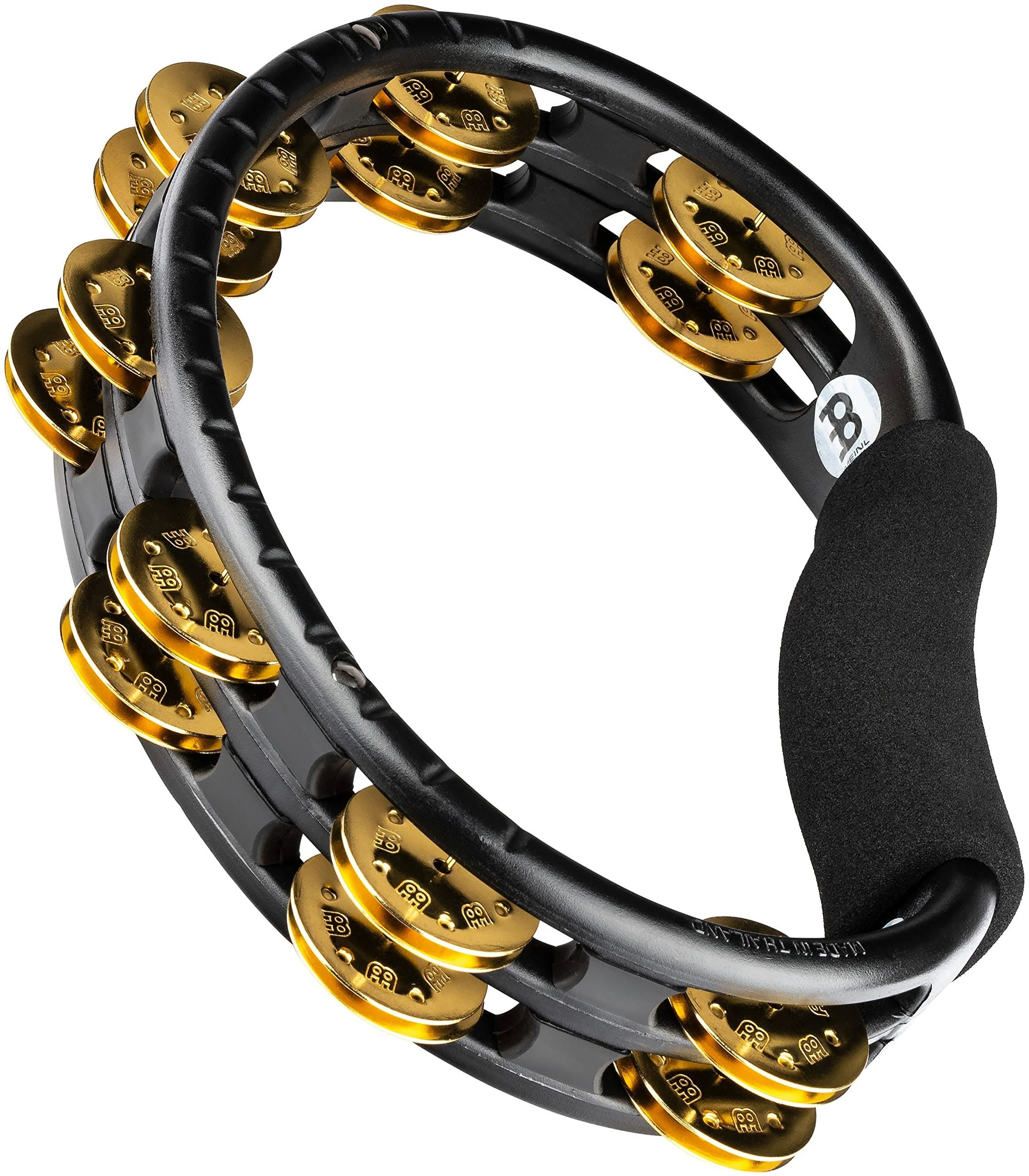 Meinl TMT1B-BK Handheld Tambourine with Brass Jingles | Reverb