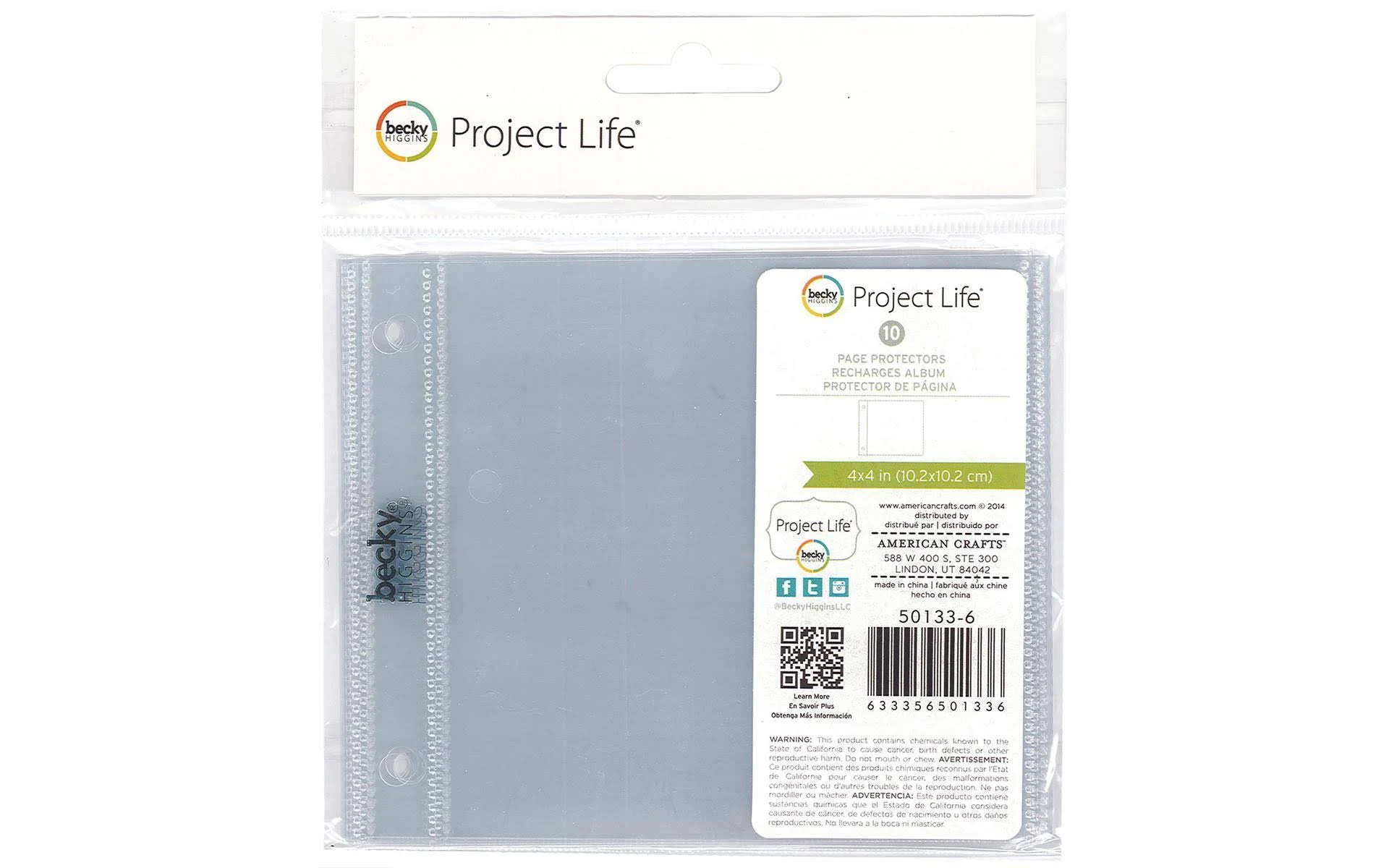 Project Life Ring Photo Sleeves 4"X4" 10/Pkg