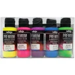 Vallejo : Premium Airbrush Paint : Set of 5 : Fluorescent Colors