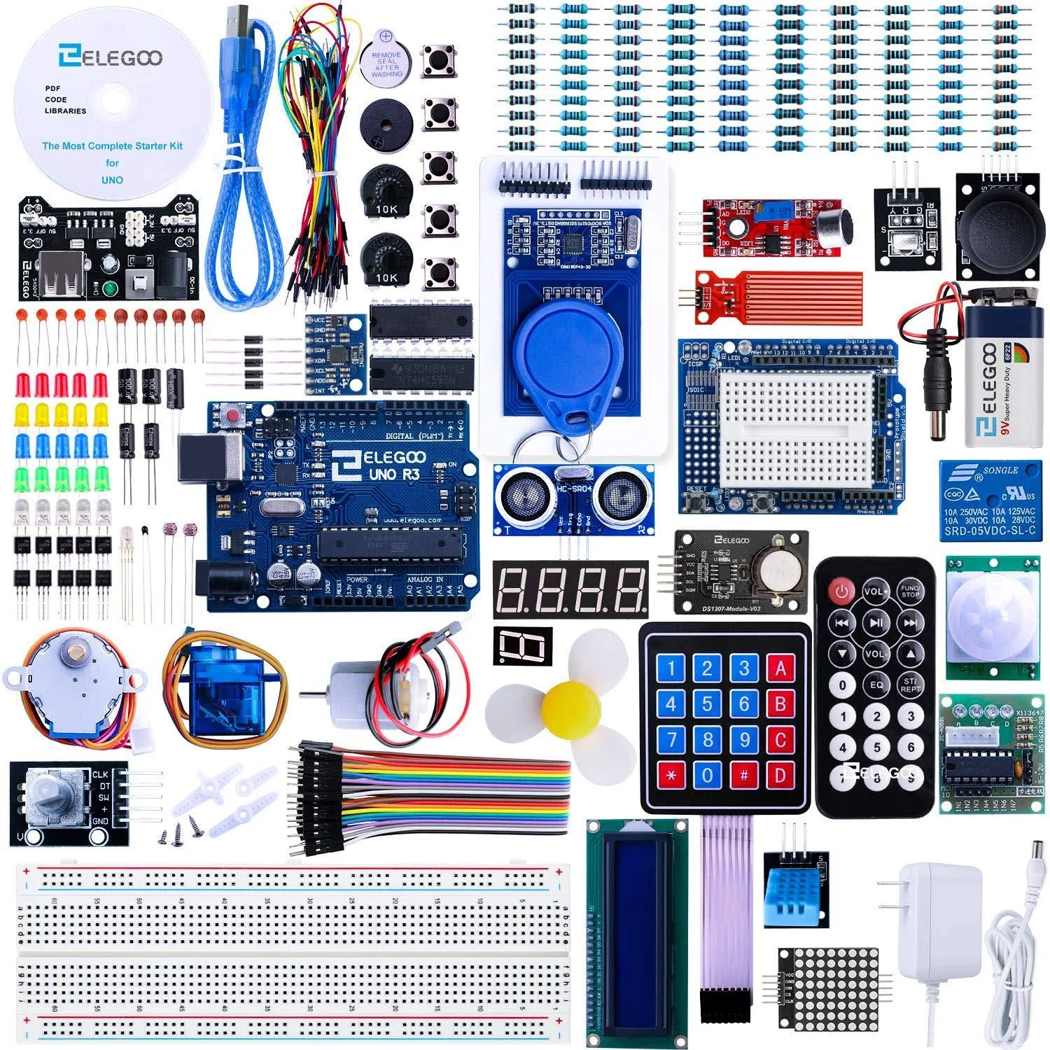 ELEGOO UNO R3 Project Most Complete Starter Kit with Tutorial Compatible with Arduino IDE