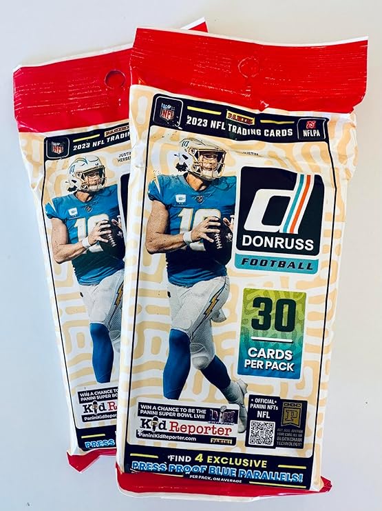 Panini America (2) 2023 Donruss Football Tradig Card Value Packs (2) - Plus 5 Toploaders to Help Protect Your Cards!!