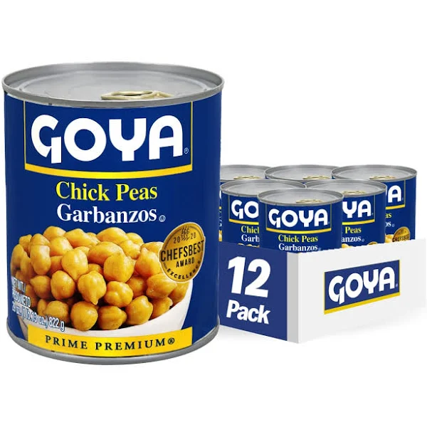 Goya Foods Chick Peas, Garbanzo Beans, 29 Ounce (Pack of 12)