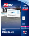 Avery Index Cards, Uncoated, Two-Sided Printing, 3" x 5", 150 Cards (5388)