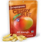 Crispy Green Natural Freeze-Dried Fruit, Mango, Single-Serve, No Sugar Added, 0.63 Ounce (Pack of 12)