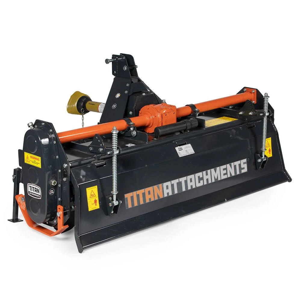 Titan Attachments 60in PTO Driven Rotary Tiller, Category 1, 3 Point Hitch