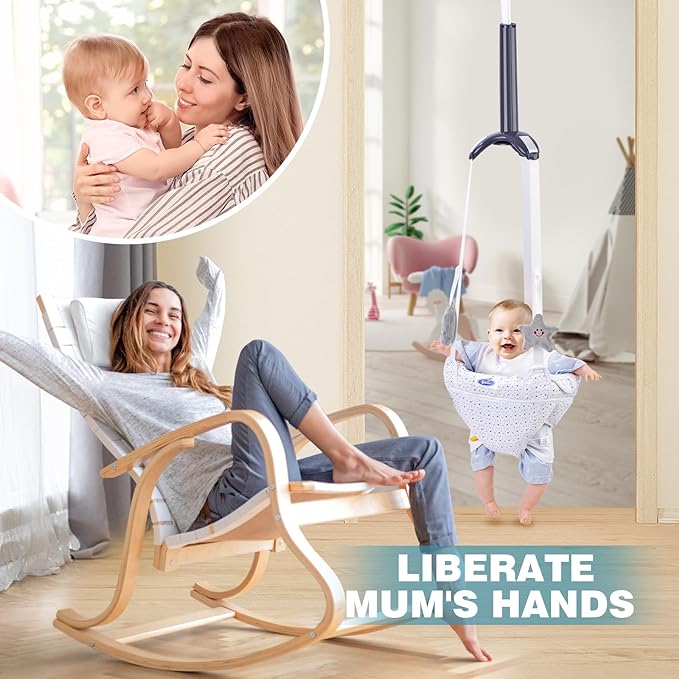 Baby Jumper Doorway, Baby Door Jumper with Adjustable Strap, Baby Jumper for Indoor/Outdoor Play, Easy to Assemble & Store (Ideal Gift for 6-24 Months)