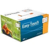 Easy Touch Insulin Syringe, 27G .5cc 1/2-Inch (12.7mm), 827555, Box of