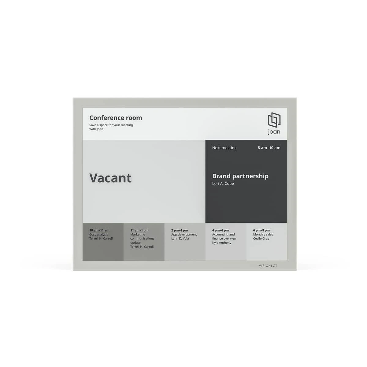 Visionect Joan 13 13" UXGA Room Scheduling E-Ink Display (Slate Gray)