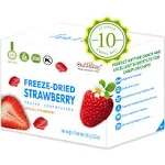 ONETANG Freeze-Dried Fruit Strawberry, 10 Pack Single-Serve Pack, Non GMO, Kosher, No Add Sugar, Gluten Free, Vegan, Holiday Gifts, Healthy Snack