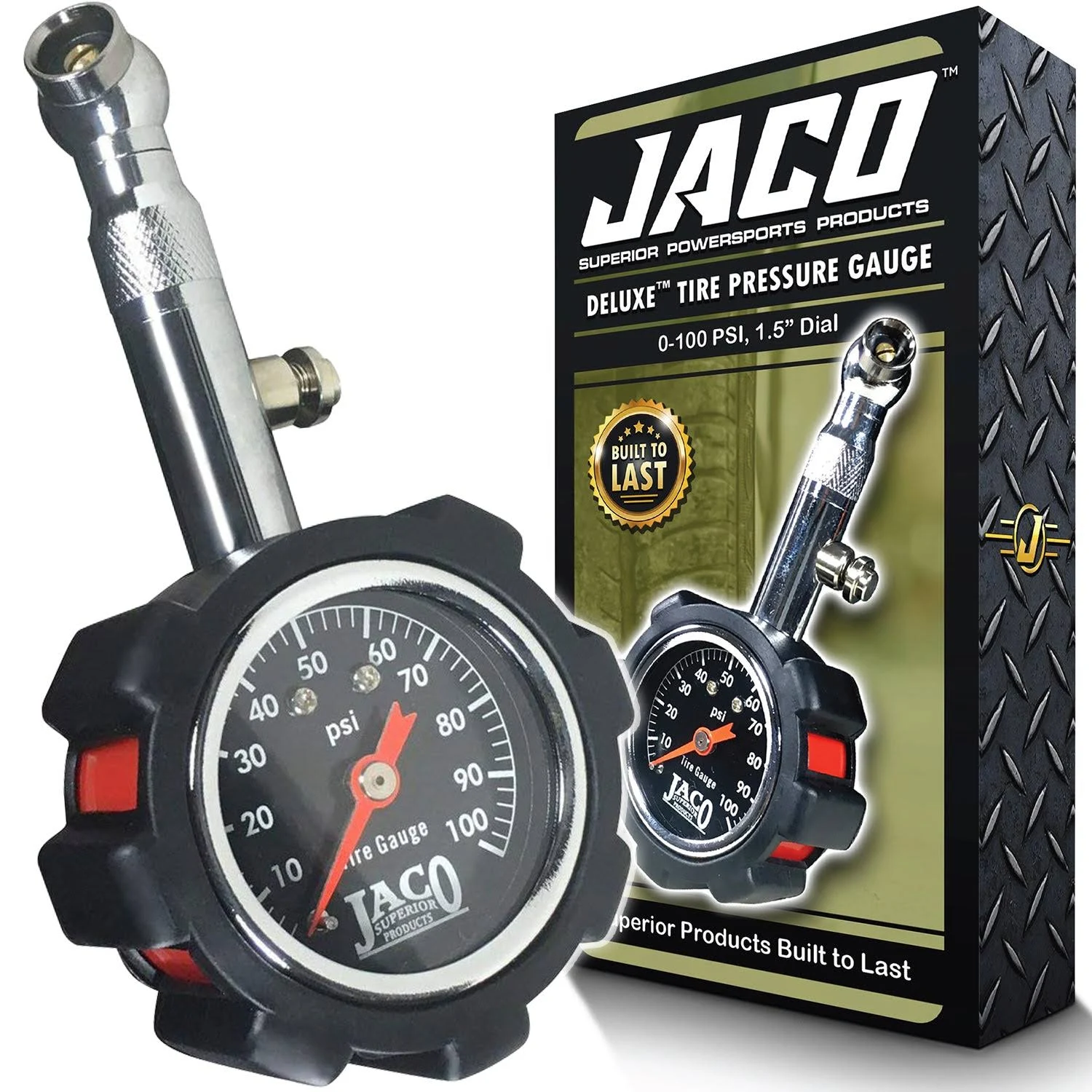 Jaco Deluxe Tire Pressure Gauge - 100 psi