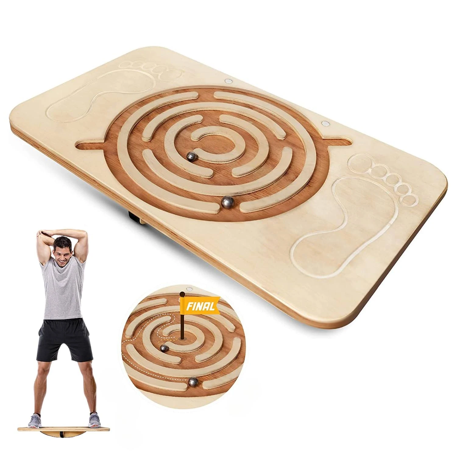 Yes4all Advanced-Rotate 360 Maze Wooden Balance Board