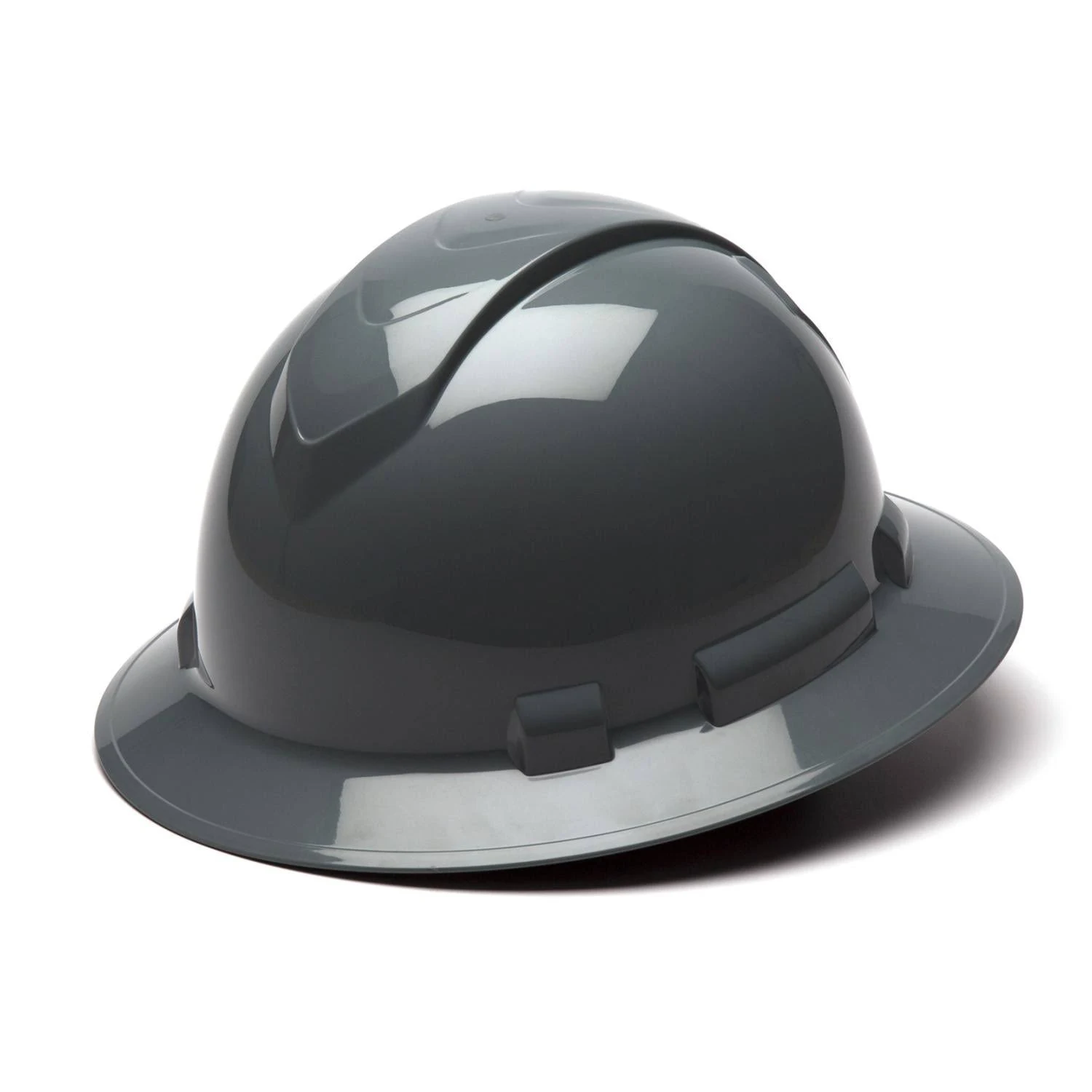 Pyramex RIDGELINE Full Brim Hard Hat with 4 point suspension - Slate Grey