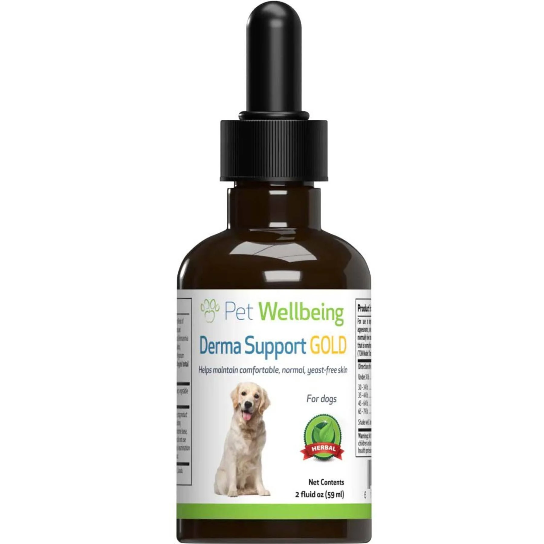 Pet Wellbeing Derma Support Gold Natural Support for Healthy Coat in Dogs