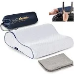 alkamto Travel & Camping Comfortable Memory Foam Pillow with Extra Cotton Cover Easy to Carry Portable Bag