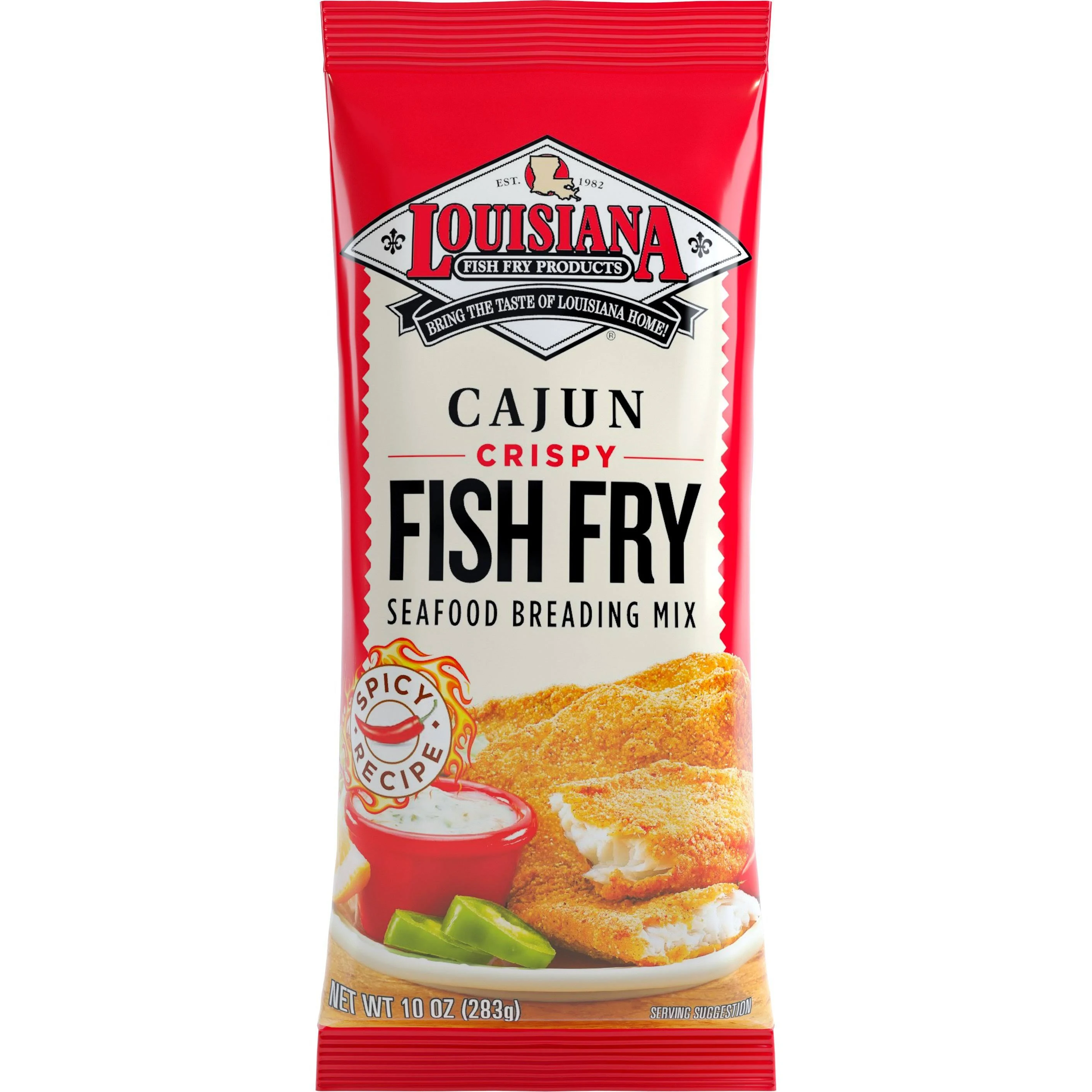 Louisiana Fish Fry Products Seafood Breading Mix, Fish Fry, Seasoned - 10 oz