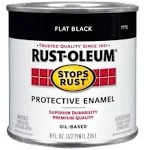 Stops Rust 1/2-Pint Flat Black Enamel