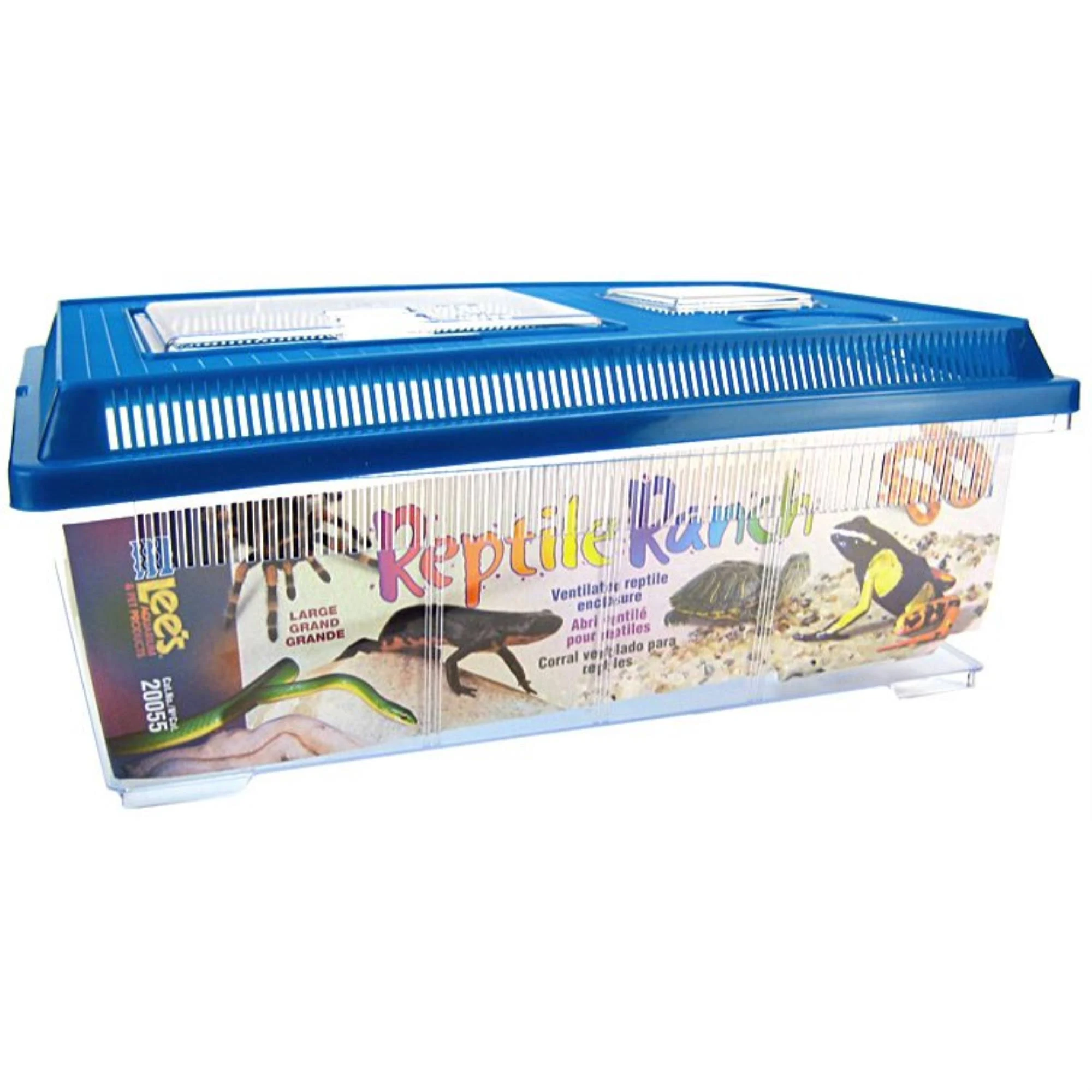 Lees Reptile Ranch Ventilated Reptile and Amphibian Rectangle Habitat with Lid ...