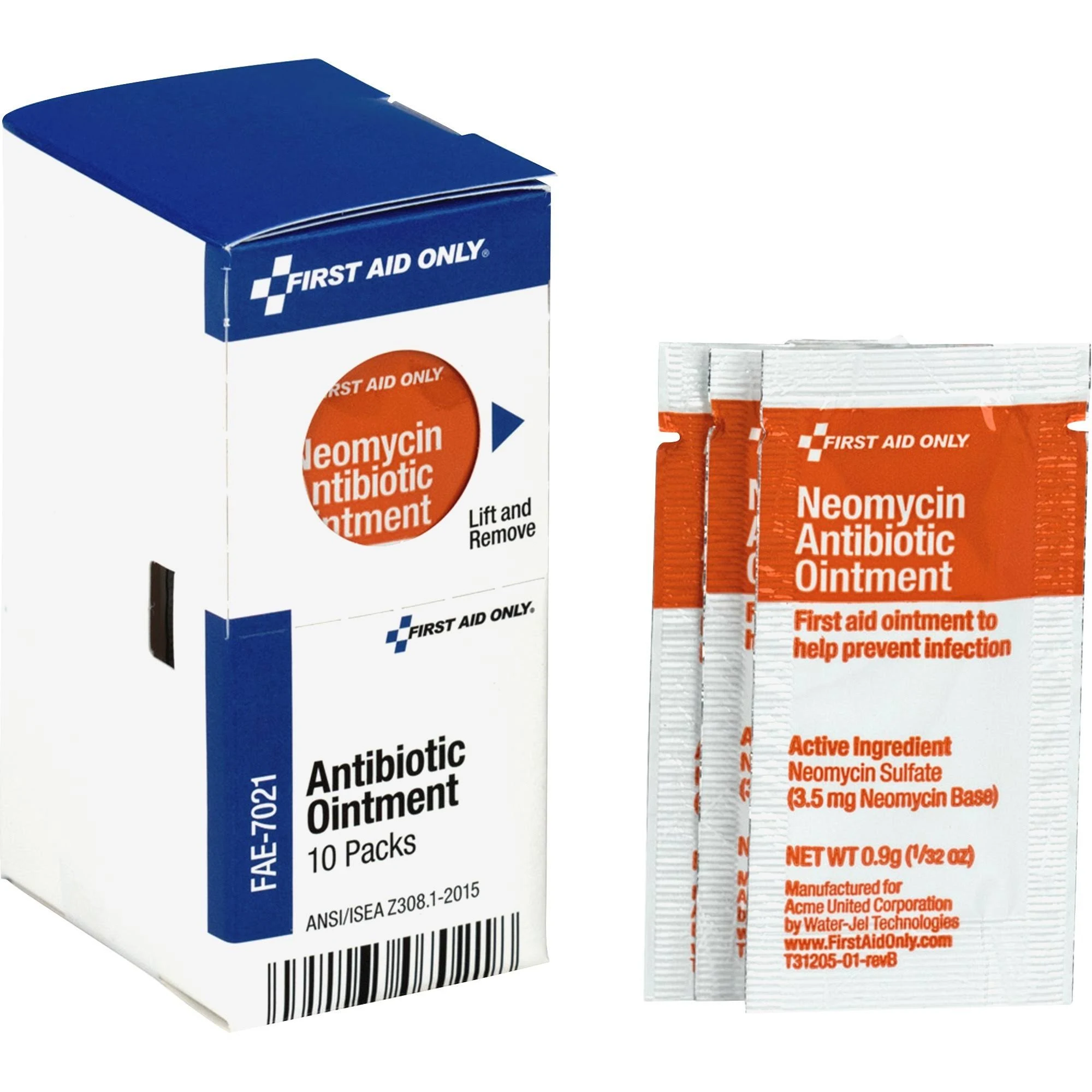 First Aid Only Antibiotic Ointment 10 Packets/Box