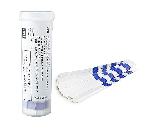 The FryOilSaver Company 3M Low Range Frying Oil Quality Test Strips Kit, 1005, Monitor Shortening Quality with Oil Test Paper, Accurately Measures Ffa Concentration Up to 2.5