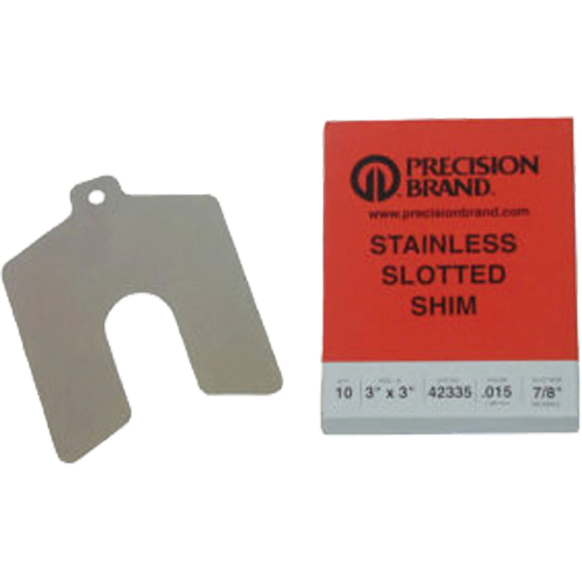 Precision Brand 42940 Size A 2"x2" Slotted Shim Mini-Assort